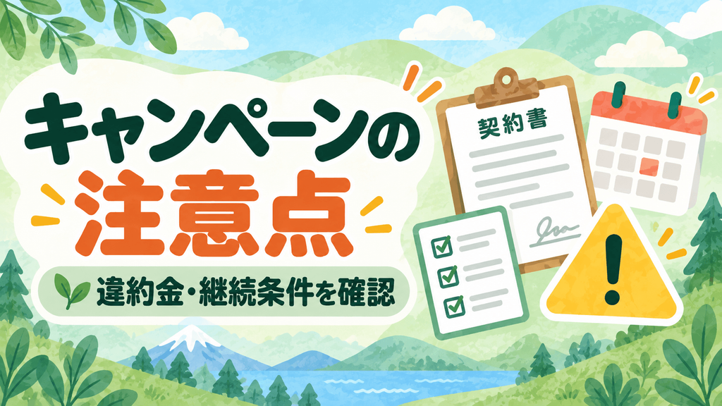 LAVAキャンペーンの契約注意点