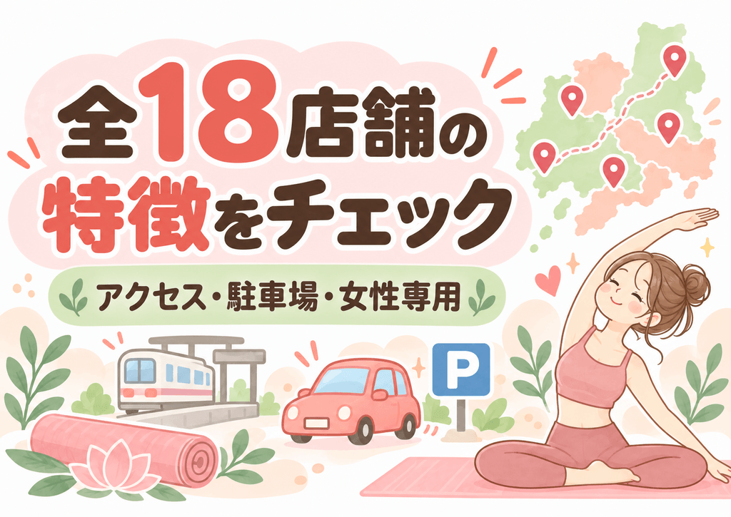 中国・四国のLAVA全18店舗のアクセスと特徴をまとめたイラスト