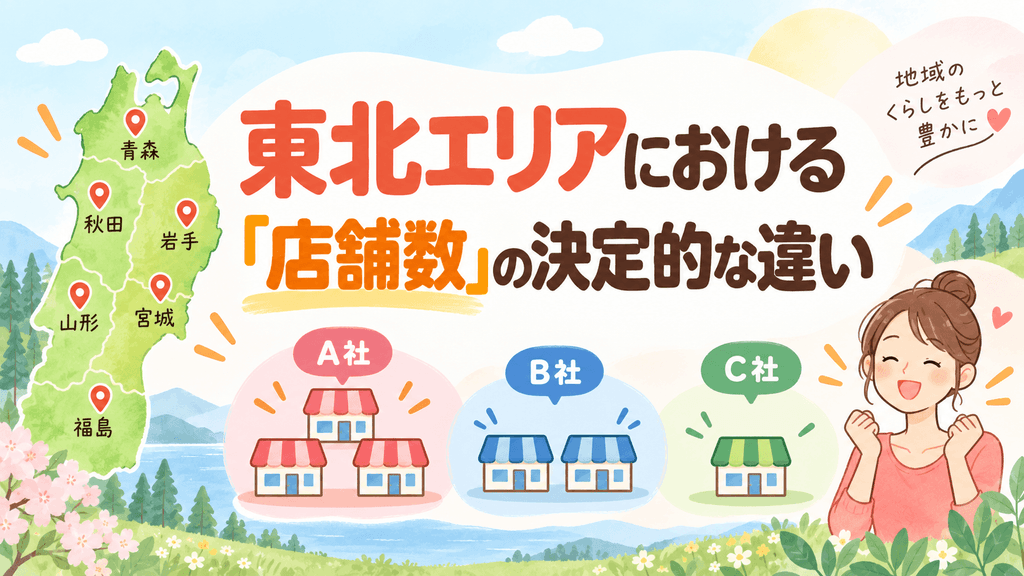 東北エリアの店舗数比較