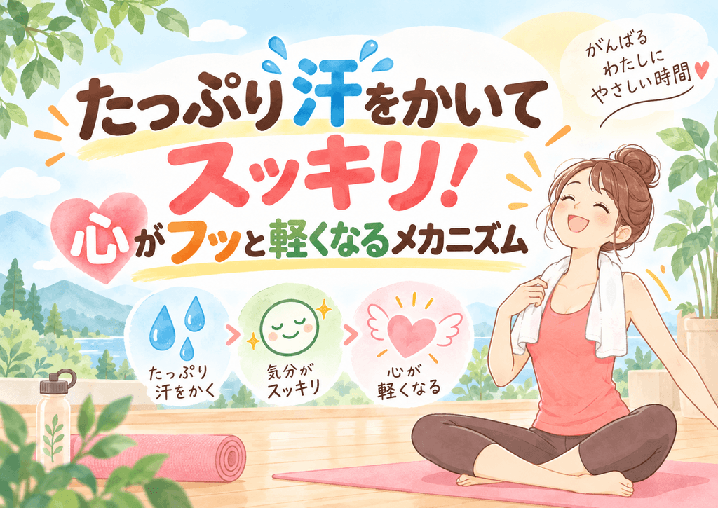 汗をかいて心が軽くなるホットヨガ効果