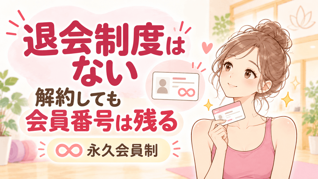 永久会員制と笑顔の女性